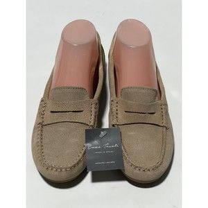 Enzo Tesoti Genuine Suede Leather Loafer Moccasin Flat Driving Shoes Sz 41